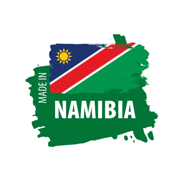 Bandera de Namibia, ilustración vectorial sobre fondo blanco — Archivo Imágenes Vectoriales