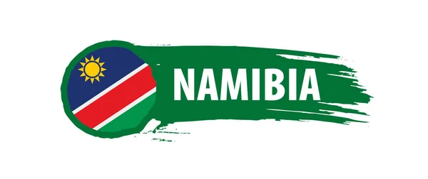 Bandeira da Namíbia, ilustração vetorial sobre um fundo branco —  Vetores de Stock