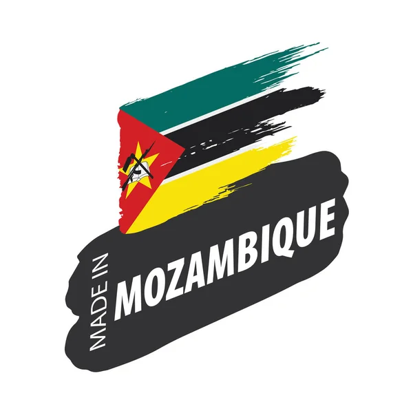 Moçambiques flagga, vektorillustration på vit bakgrund — Stock vektor