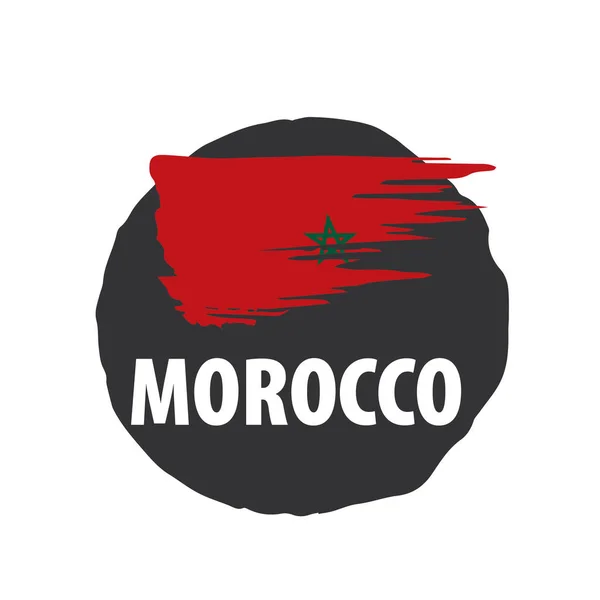 Drapeau Maroc, illustration vectorielle sur fond blanc — Image vectorielle