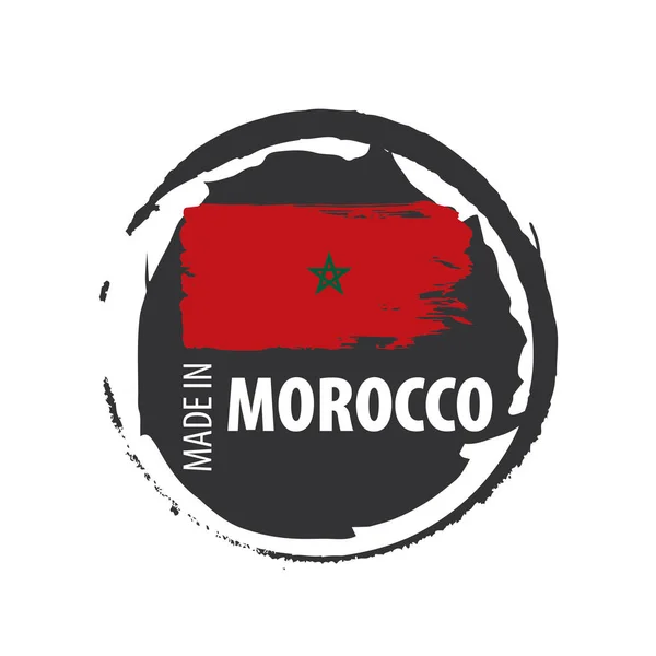 Σημαία morocco, διανυσματική απεικόνιση σε λευκό φόντο — Διανυσματικό Αρχείο