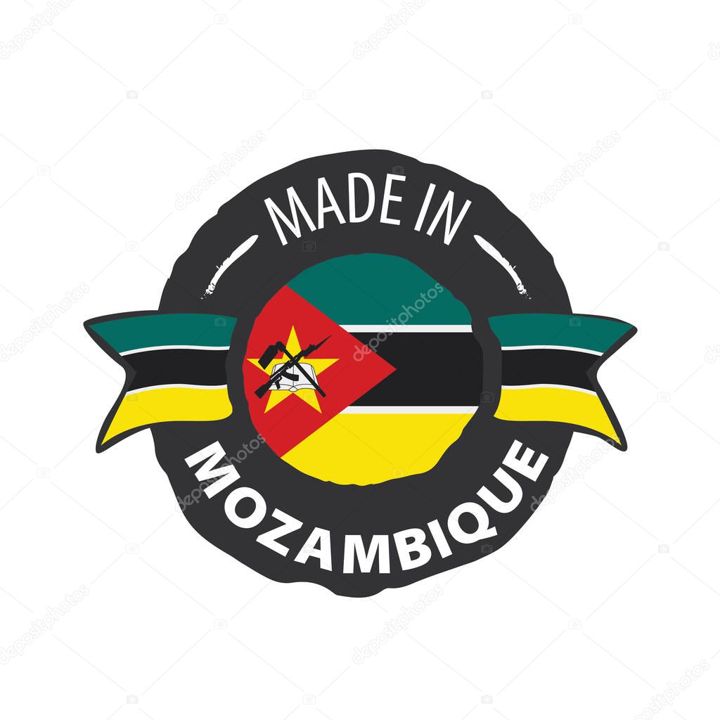 Mozambique flag, vector illustration on a white background