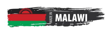 Malavi bayrak, beyaz bir arka plan üzerinde vektör çizim
