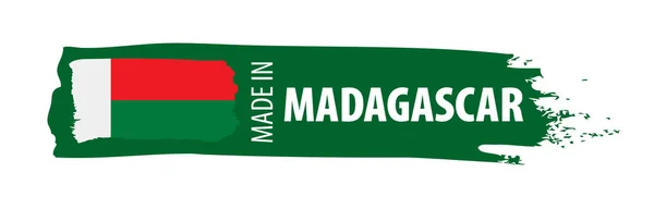 Bandera de Madagascar, ilustración vectorial sobre fondo blanco — Vector de stock