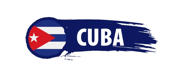 Cuba bandiera, illustrazione vettoriale su sfondo bianco — Vettoriale Stock
