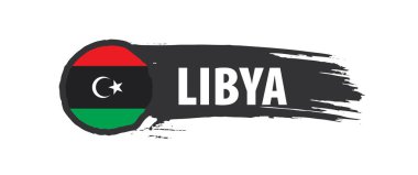 Libya bayrağı, beyaz bir arka plan üzerinde vektör çizim