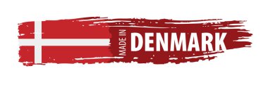 Danimarka bayrağı, beyaz bir arka plan üzerinde vektör çizim