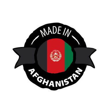 Afganistan bayrağı, beyaz bir arka plan üzerinde vektör çizim