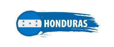 Beyaz arkaplanda Honduras bayrağı, vektör illüstrasyonu