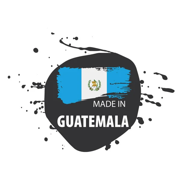 Drapeau du Guatemala, illustration vectorielle sur fond blanc — Image vectorielle