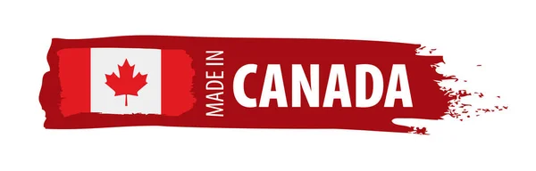 Bandeira do Canadá, ilustração vetorial sobre um fundo branco — Vetor de Stock