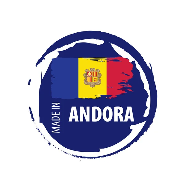 Андорра прапор, Векторні ілюстрації на білому фоні — стоковий вектор