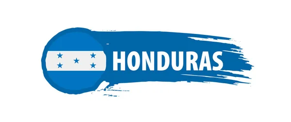 Hondurasská vlajka, vektorová ilustrace na bílém pozadí — Stockový vektor