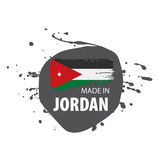Jordan flag, vector illustration on a white background — Stock Vector