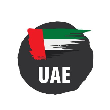 Birleşik Arap Emirlikleri bayrağı, beyaz bir arka plan üzerinde vektör çizim