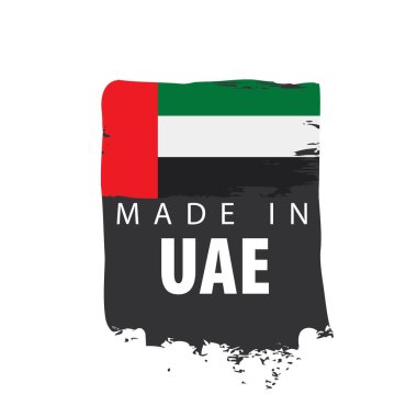 Birleşik Arap Emirlikleri bayrağı, beyaz bir arka plan üzerinde vektör çizim