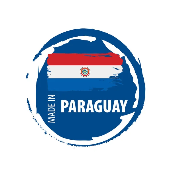 Flagge Paraguays, Vektorabbildung auf weißem Hintergrund — Stockvektor