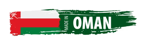 Bandiera dell'Oman, illustrazione vettoriale su sfondo bianco — Vettoriale Stock