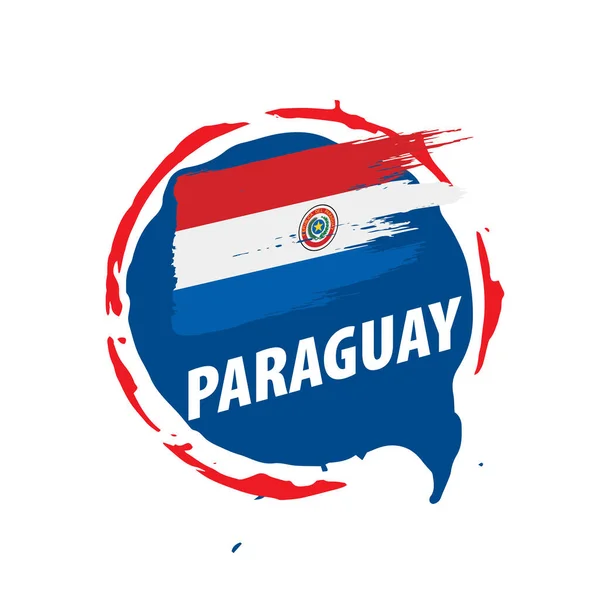 Flagge Paraguays, Vektorabbildung auf weißem Hintergrund — Stockvektor