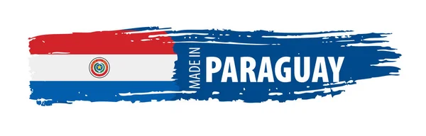 Flagge Paraguays, Vektorabbildung auf weißem Hintergrund — Stockvektor