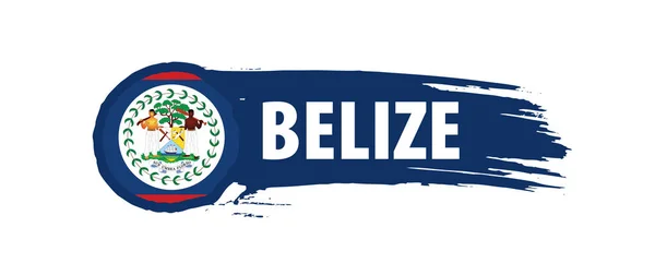 Belize flagga, vektorillustration på vit bakgrund — Stock vektor