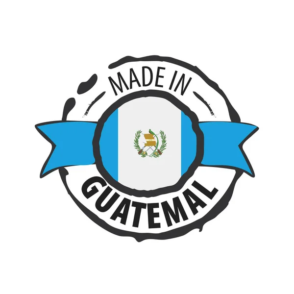 Drapeau du Guatemala, illustration vectorielle sur fond blanc — Image vectorielle