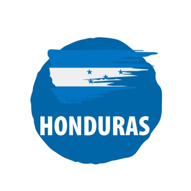 Beyaz arkaplanda Honduras bayrağı, vektör illüstrasyonu