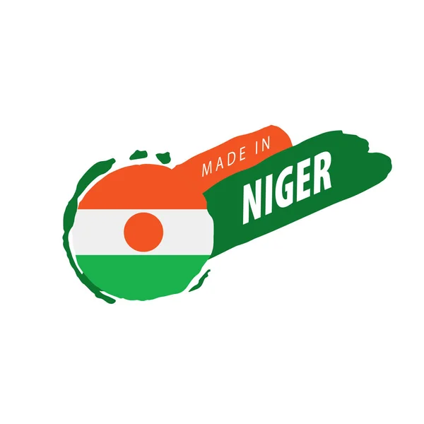 Drapeau Niger, illustration vectorielle sur fond blanc — Image vectorielle