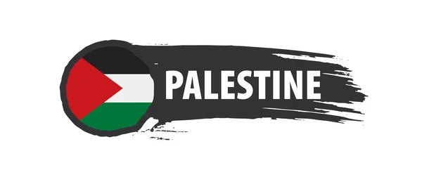Палестина флаг, векторная иллюстрация на белом фоне — стоковый вектор