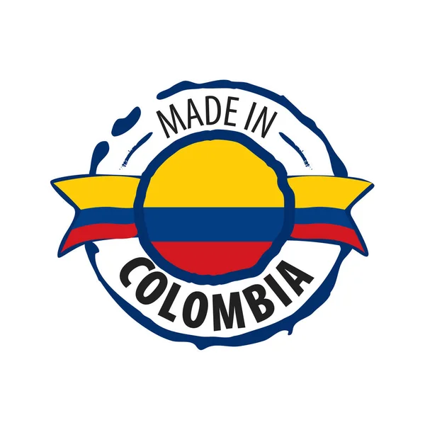 Colombia bandiera, illustrazione vettoriale su sfondo bianco — Vettoriale Stock