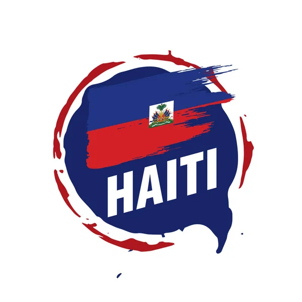 Haiti flagga, vektor illustration på en vit bakgrund — Stock vektor