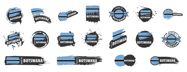 Flaga Botswany, ilustracja wektora na białym tle — Wektor stockowy
