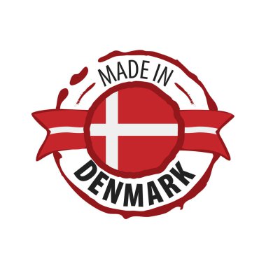 Danimarka bayrağı, beyaz bir arka plan üzerinde vektör çizim
