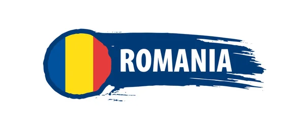 Flaga Rumunii, ilustracja wektora na białym tle — Wektor stockowy