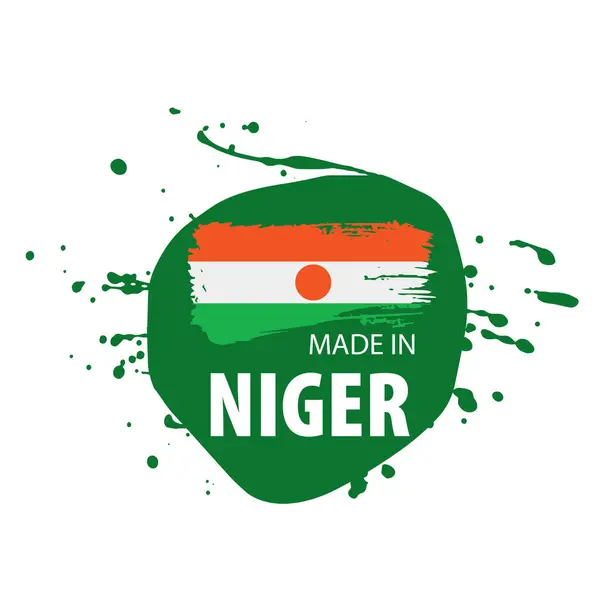 Drapeau Niger, illustration vectorielle sur fond blanc — Image vectorielle