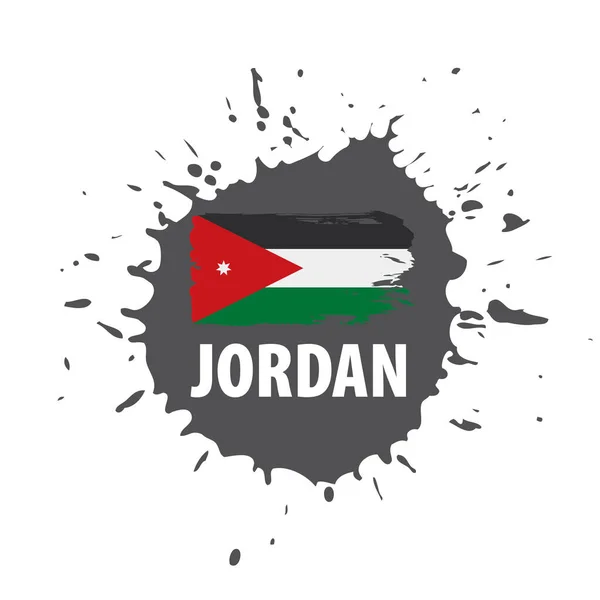 Jordan flag, vector illustration on a white background — Stock Vector