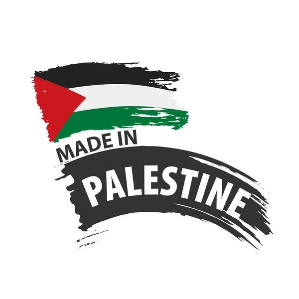 Bandera de Palestina, ilustración vectorial sobre fondo blanco — Archivo Imágenes Vectoriales