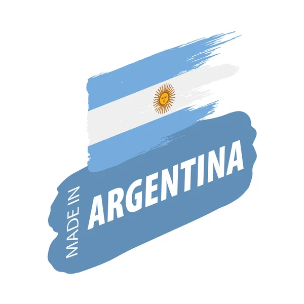 Bendera Argentina, gambar vektor pada latar belakang putih - Stok Vektor