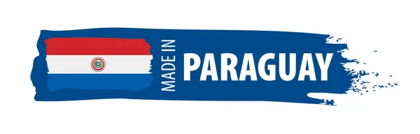 Flagge Paraguays, Vektorabbildung auf weißem Hintergrund — Stockvektor