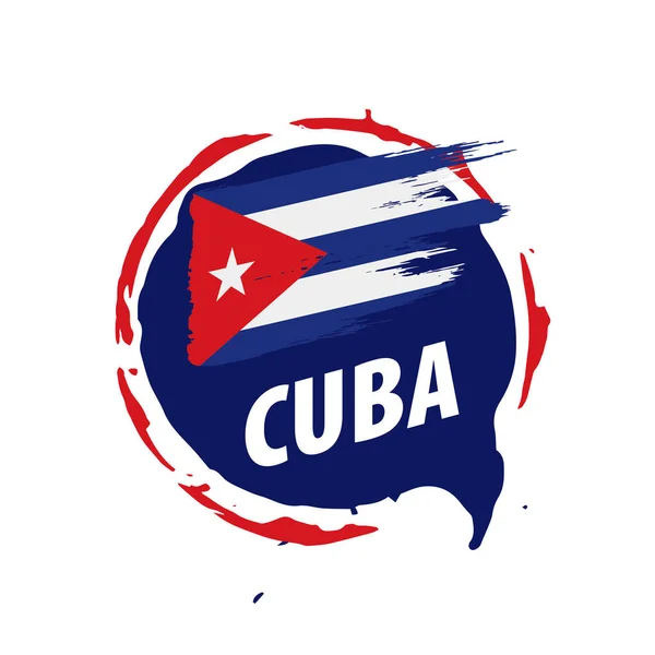 Cuba vlag, vector illustratie op een witte achtergrond — Stockvector