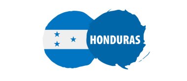 Beyaz arkaplanda Honduras bayrağı, vektör illüstrasyonu