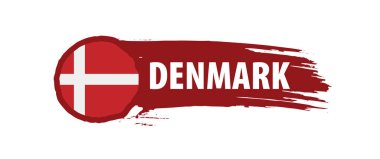 Danimarka bayrağı, beyaz bir arka plan üzerinde vektör çizim