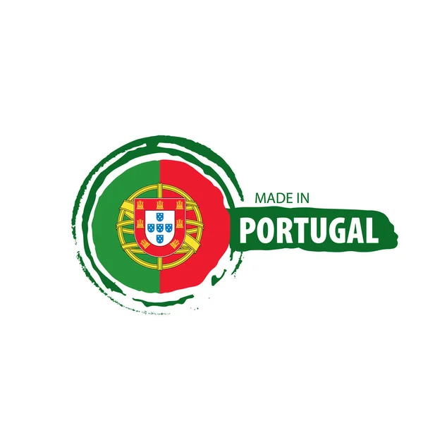 Bandeira de Portugal, ilustração vetorial sobre fundo branco — Vetor de Stock