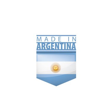 Arjantin bayrağı, beyaz bir arka plan üzerinde vektör çizim