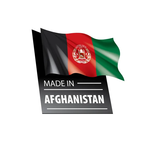 Bandera de Afganistán, ilustración vectorial sobre fondo blanco — Vector de stock