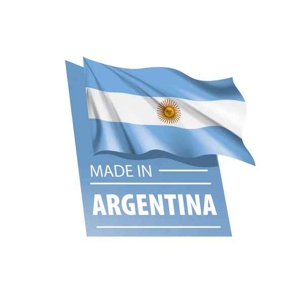 Bandera Argentina, ilustración vectorial sobre fondo blanco — Archivo Imágenes Vectoriales