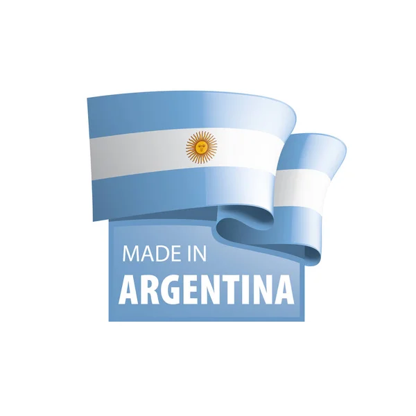 Bandera Argentina, ilustración vectorial sobre fondo blanco — Archivo Imágenes Vectoriales