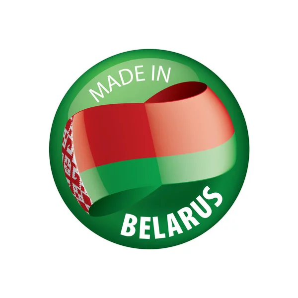 Bandera de Bielorrusia, ilustración vectorial sobre fondo blanco — Vector de stock