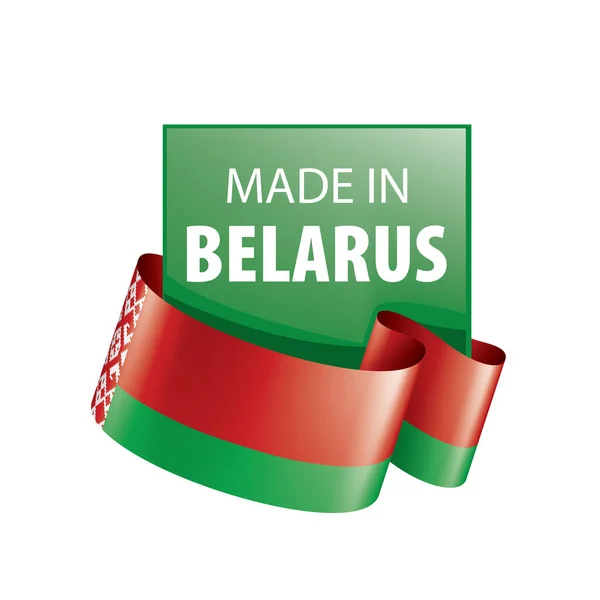 Флаг Беларуси, векторная иллюстрация на белом фоне — стоковый вектор