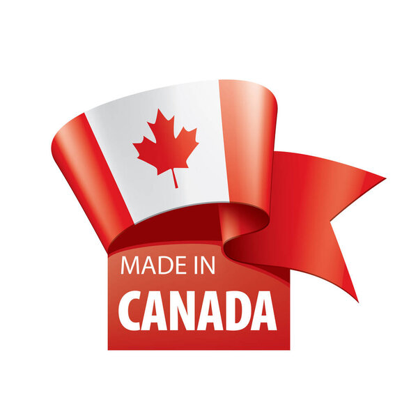 Canada flag, vector illustration on a white background